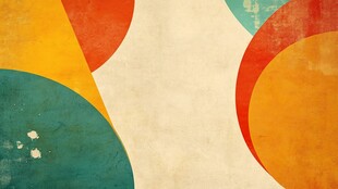 复古几何色块背景图