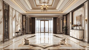 豪华大理石门厅室内设计