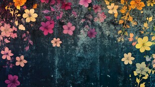 绚丽花卉背景图