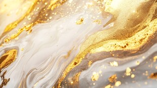 梦幻流动的金白液体纹理