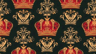 皇家皇冠复古图案背景