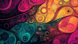 梦幻炫彩抽象图案艺术