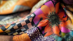 多彩印花布料的视觉盛宴