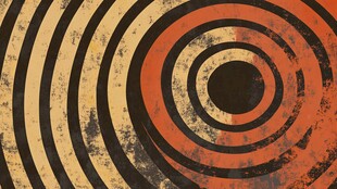 复古风同心圆纹理背景图