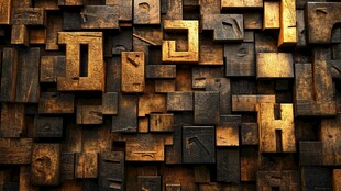 复古活字排版背景画面