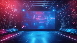 炫酷舞台空间 灯光璀璨效果