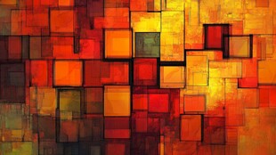 多彩方块抽象艺术图案