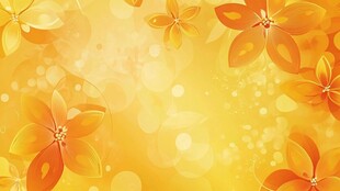 梦幻橙黄色花朵背景图