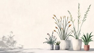 简约室内植物盆栽组合