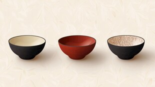 三款精致陶瓷碗展示
