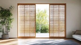 日式竹帘打造的静谧室内空间