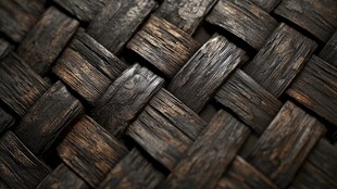 木质编织纹理特写