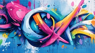 绚丽街头涂鸦艺术作品