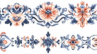 中式传统花卉纹饰图案