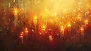 闪烁烛光营造梦幻氛围