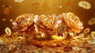 金牡丹绽财富满溢