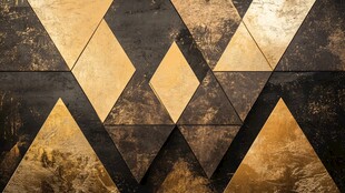 几何黑金拼接墙面纹理