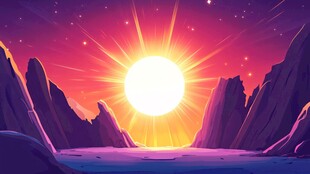 壮丽山谷日出奇幻景象