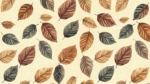 秋日树叶图案纹理背景