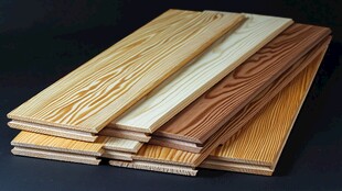 多样实木板材展示