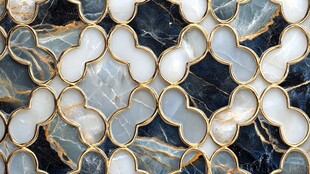 奢华几何大理石拼花瓷砖