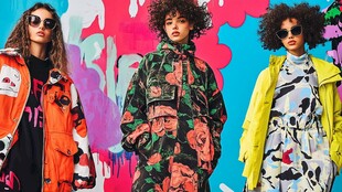 时尚潮人展示个性服装