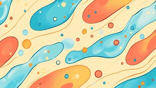 流体艺术风多彩抽象图案