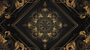 黑金奢华复古花纹装饰图案