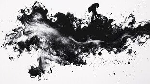 水墨飞溅艺术瞬间