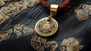 古风金吊坠 传统韵味十足