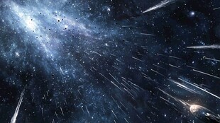 璀璨星空流星飞舞景象