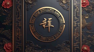 中式祥瑞背景装饰图案