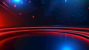 红蓝炫光科技感舞台背景