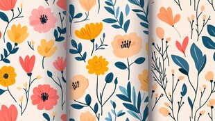 清新花卉图案背景设计
