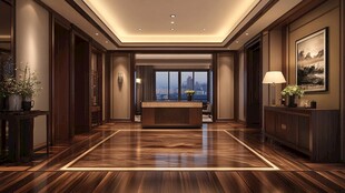 豪华大气的现代室内走廊