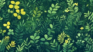 清新绿植花卉背景图案