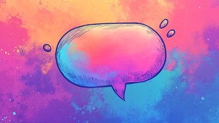 多彩梦幻对话气泡背景图