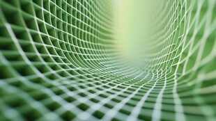 绿色网格隧道视觉特效