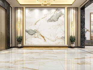 奢华大理石玄关室内空间