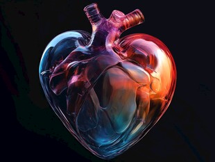 梦幻炫彩心脏艺术图像