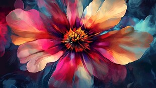 梦幻绚丽花卉艺术画作