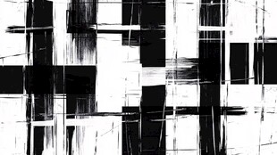 黑白抽象笔触几何图案