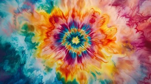 绚丽多彩扎染艺术图案