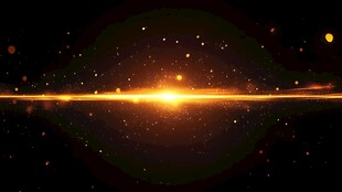 金色光效背景 闪耀粒子