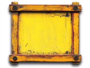 复古木质黄色边框框架