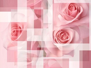 梦幻粉色玫瑰抽象艺术图