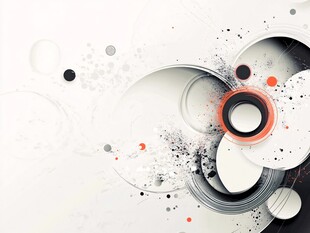 抽象几何圆环创意背景图