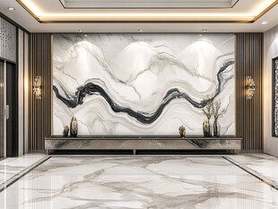 大理石电视背景墙室内设计