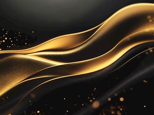 金色流动波纹背景图