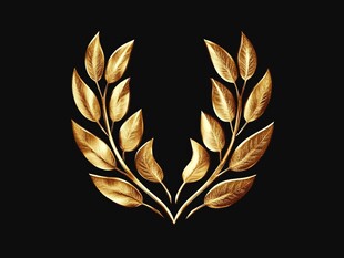 金色月桂叶徽章